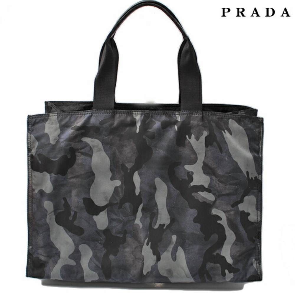 Prada Camouflage Tote Bag TESS BLUE Dark